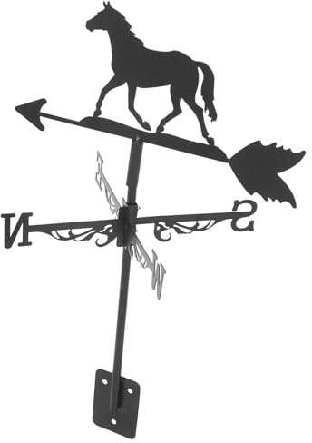 Toddmomy Wetterfahne Vintage Aus Windrichtungsanzeiger Für Garten-Dekoration Für Außenbereich Und Dachinstallation Robust Und Langlebig Mit Stilvollem Pferdemotiv