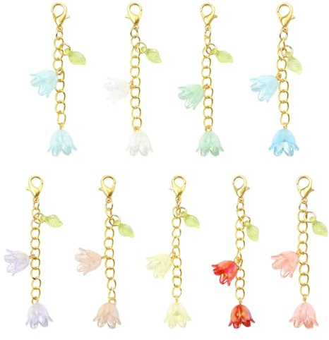 Airssory Abalorio de flores celestiales para Halloween, día de San Valentín, con aplausos para manualidades, llavero, bolso, decoración, Acrílico