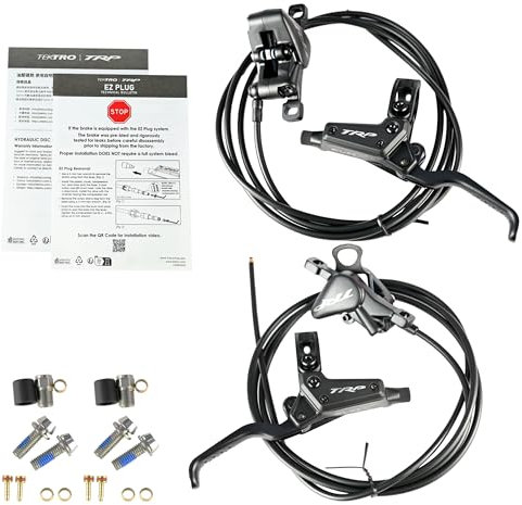 TRP Evo X HD-M9020 Hydraulic Disc Brake Set 2 Kolben Caliper (F+R), Schwarz, STB3155