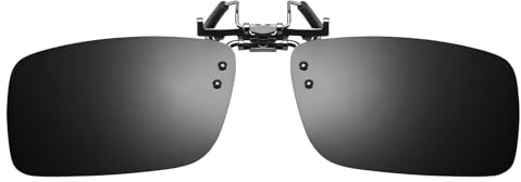 Clip gafas de sol polarizadas para gafas graduadas, clip solar UV400, lentes fotocromáticas día y noche, gafas de sol clip abatible para conducir, pesca y actividades al aire libre, unisex negro