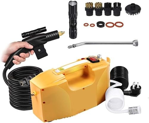 Macchina per La Pulizia Ad Alta Pressione - Pulitore A Vapore Professionale da 3000 W per La Cucina Domestica, Generatore di Vapore Portatile Ideale per La Pulizia Profonda+
