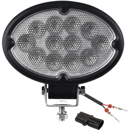 Hooma 36W LED Arbeitsscheinwerfer Oval 12V Kompatibel mit für Traktor, LKW Auto und Schwenkbarer Montagebügel Flood Beam Offroad