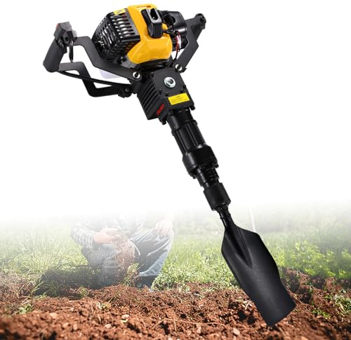 Escavatore a benzina a 2 tempi, scavatore alimentato a gas tenuto in mano per scavare efficienti alberi da giardino e fattoria