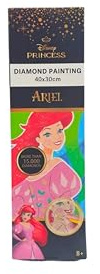 Diamond Painting Disney Princess Ariel | Diamant Malset für Erwachsene & Kinder 40x30 cm | DIY Bastelset Mädchen ab 8 Jahre | Glitzerndes Mosaik Bild zum Selbermachen