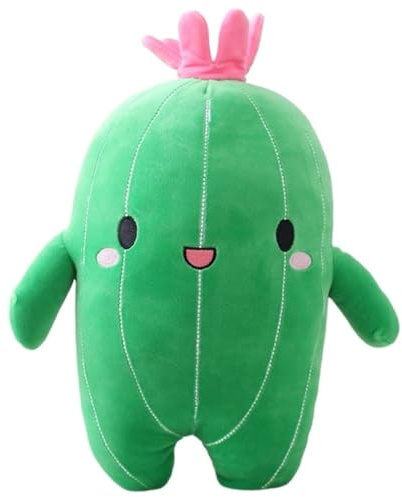 KUKUShining Kaktus Plüsch, Lustige Pflanze Kuscheltier Puppe Mit Smiley Gesicht Plüschtier Weiches Gefüllte Plüschkissen Geschenk Zum Geburtstag(25cm/9.8in)