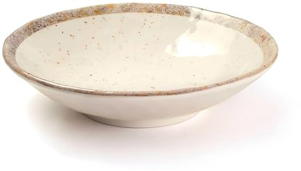 Fuente redonda elegante de melamina, 21.3x7.8 cm. Ideal para servir ensaladas o aperitivos. Diseñado para: reuniones, fiestas, y uso diario.