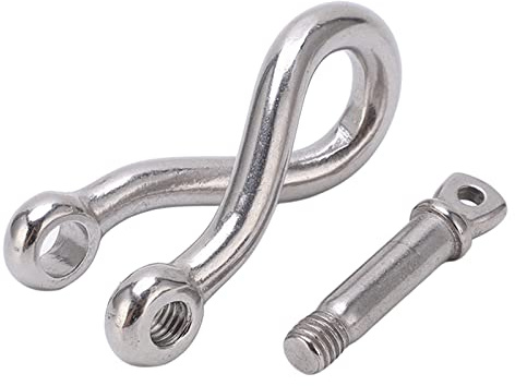 lvifloae Grillo Girevole in Acciaio Inossidabile Grillo Girevole per Ancoraggio attorcigliato per Barche da 8 mm di Grado Marino da 8 mm per sartiame per Barche da Yacht Sollevamento a 90°