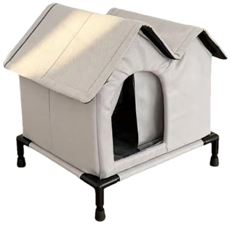 Casa para Gatos Exterior Impermeable - Cama con Aislamiento Térmico para Mascotas Y - Refugio Cálido para Mascotas De Invierno con Base Elevada,para Uso En Jardín Patio Césped Y Jardín Trasero