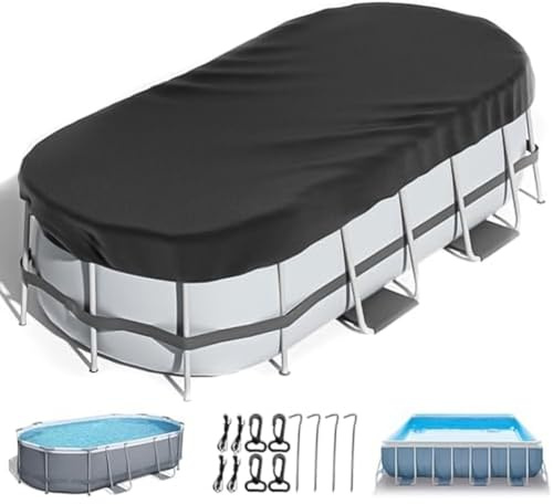 Para cubierta de piscina ovalada con accesorios para piscinas elevadas, resistente a la intemperie