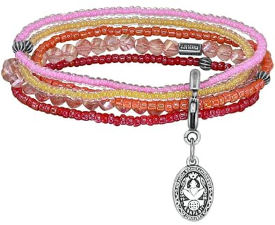 Konplott: Armband Petit Glamour d´Afrique, mehrreihiges modernes und flexibles Glasperlen-Kristallarmband, für Damen/Frauen