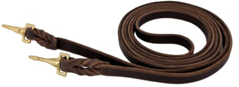 PS Pferdeartikel Superweicher Softlederzügel aus Fettleder 3 m - geschlossen mit Snap Karabiner