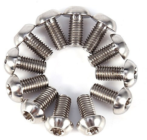 VGEBY Titanlegierung Torx Bolzen Schrauben Scheibenbremse Rotor Für Fahrrad Mountainbike Motorrad 12-fache Set (Farbe : Sliber)