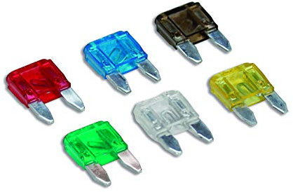 Cartrend 10527 Sicherungen Minisicherungen|KFZ Flachsicherungen Set|Autosicherungen 7,5 A, 10 A, 15 A, 20 A, 25 A, 30 A, 6-teilig