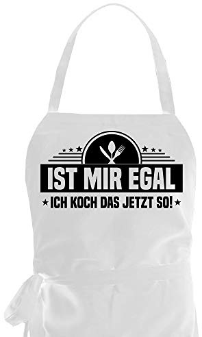 Shirtoo Kochschürze als Geschenkidee für Hobby Köche/Köchin mit dem Spruch: Ist mir egal - Ich koch das jetzt so!