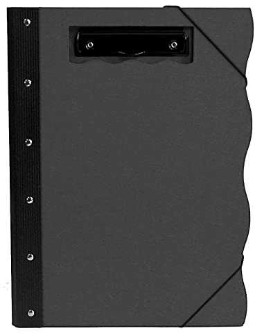 Werkhaus SON 211629 Sammelmappe mit Wellenrand Grau ca. 25 x 32 x 1,5 cm Klemmmappe Klemmbrett Zeichenmappe