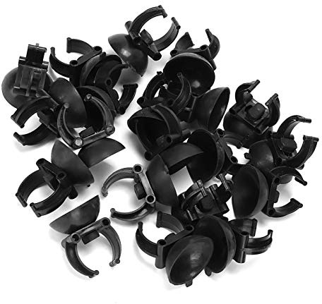 Joyzan Aquarium Saugnapf Clips, 20 Stück Heizstab Schlauch Halter Rohrhalter Clips Schlauchhalter Klemmen Fische Tank Fisch Saugnäpfe Airline Luftschlauch Pumpe Air Line Tubing Halterung Schwarz