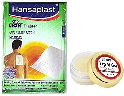 HerbalDeal Belladonna Plaster - 17Cm X 11Cm - Perforated - 10 Sheets With Pack Of 1 Yican Lips Balm