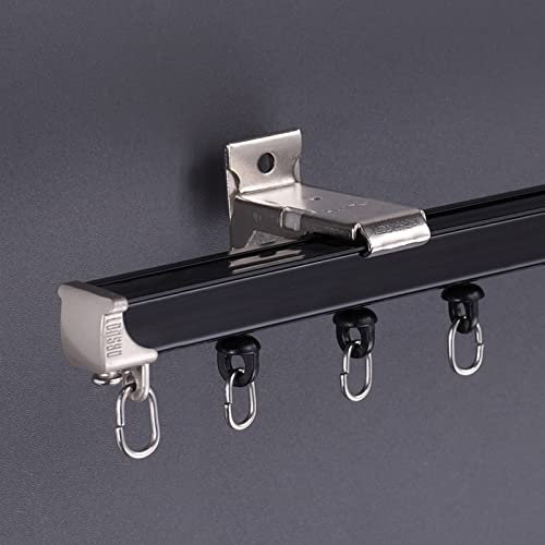 Vorhangschiene Gardinenschiene Gardinenstange Fenster Schiebevorhangschiene Wandmontage, Flexibler Gebogener Privatsphäre Raumteiler Stab Für Büro Zu Hause, Studio Wohnung, Wäscherei Und Schrank Türöf