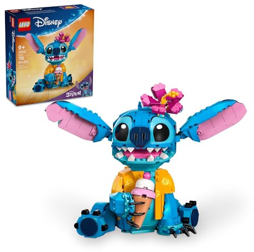LEGO Disney Stitch Toy Building Kit 43249, Disney Spielzeug für 9 Jahre alte Kinder, baubare Figur mit Eistüte, für Mädchen, Jungen und Liebhaber des Hit-Films Lilo und Stitch,