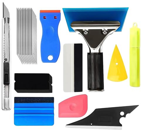 YOYIAG Car Window Tint Kit: 10-Piece Professional Manual Window Film Application Kit with Tools and Accessories for Large and Small Cars