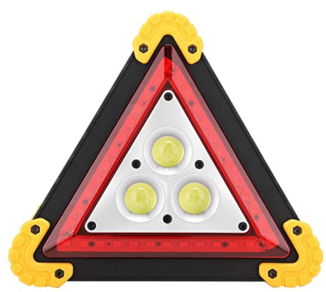 LED Car Warning Light, Waterproof Warning Triangles Emergency Lamp 30W Red Floodlight for Emergency Car Repairing, Roadside Assistance Job Site Lighting