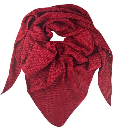 Trachtenland Damen Strick Dreieckstuch XL – 200 x 80 cm – weicher Trachtenschal mit Reiskornmuster – Dirndltuch für Oktoberfest & Trachtenmode – in vielen Farben