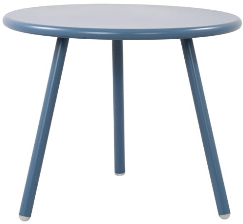 CLP Couchtisch Berea I Runder Loungetisch für draußen und drinnen I Gartentisch wetterfest und UV-beständig I Outdoor Beistelltisch, Farbe:blau