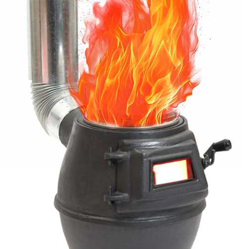 FJYAWEN Feuerstelle Aus Gusseisen Für Kohle, Holzofen, Sichtfenster, Mehrzweck-Campingkocher Für Zelt, Innenbereich, Villa, Heizen Und Kochen