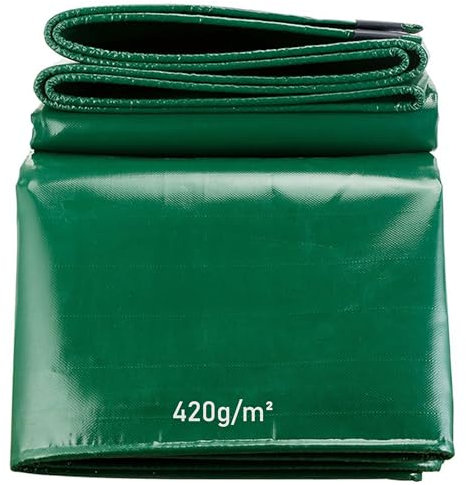 LDQBF Plane Abdeckplane Tarp,1x35m 420g/m² PVC abdeckplane Wasserdicht Plane Schutzplane Bootsplane Holzplane für Gartenmöbel Poolabdeckung Trampolin Dachplane Reißfest Schimmelresistent Grün