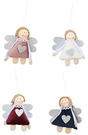 Warmhm Elegante Christbaumschmuck Engel Hängende Kugeln Weihnachtsdeko Plüsch Wohnkultur
