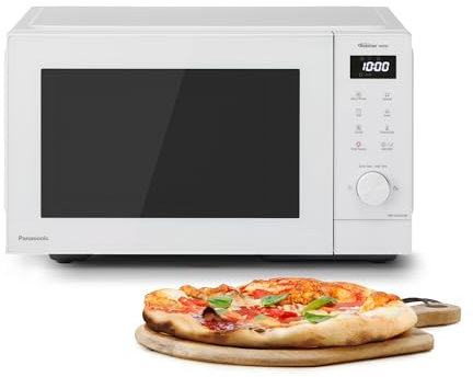 Panasonic NN-GD34QWEPG Forno Microonde con Grill 29L, 1000W, Scongelamento Automatico, Cottura Combinata, Timer, Bianco