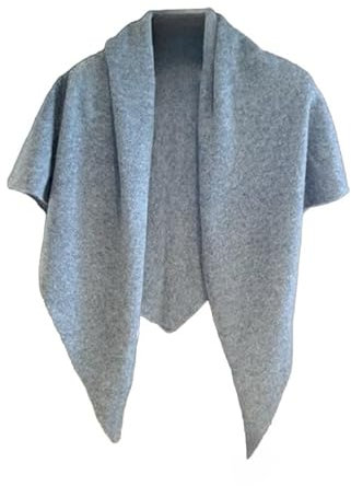 YsRoad Damenschals - Dreiecksschal, warm, weich, gestrickte Wolle, einfarbig gestreiftes Bandana,174x72cm Schwarz-Weiß gestreift,Rot, Dunkelgrau,Marineblau gestreift