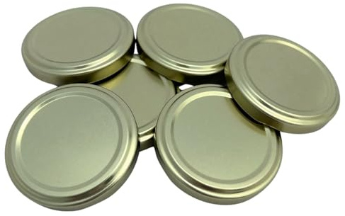 Bramley & Sage 58mm Gold Twist-Off Replacement Jam Jar Lids (Set of 6)