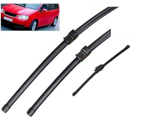SXXTS Juego Limpiaparabrisas Delantero Y Trasero Parabrisas Ventana para Volkswagen Touran 28+28+16 2003-2006, Parabrisas Ventana Durable Accesorios
