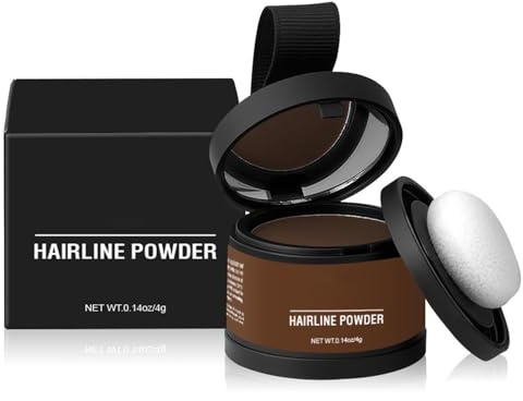 Ansatzpuder,Sofortige Haarlinie Puder,Schnell Abdeckender Wurzel-Concealer Mit Haarkreide,haaransatz kaschieren,Haaransatz Shading Haar Concealer Zum Auffüllen Von Dünnem Haare (Grau Brown, 4ML)