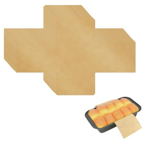 Loaf Pan Liners, 100Pcs 9.8×15.4Inch Cross Non-Stick Baking Paper Disposable Parchment Paper for Baking Bread, Cakes, Toast