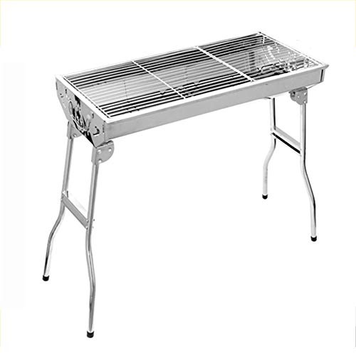 Barbecue portatile a carbonella – Barbecue pieghevole in acciaio inox per cucinare all'aperto, campeggio, escursionismo, picnic e tailgating – ideale per divertirsi in giardino