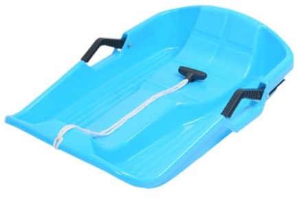 RCGOFOLLOW Snow Sled Snowboard Sleigh Slider Toboggan Portable Outdoor Heavy Duty Winter Birthday Gift Children Kids Boys Winter Birthday Gift For Children Kids Boys Girls , Blue , 65 x40 x13 cm