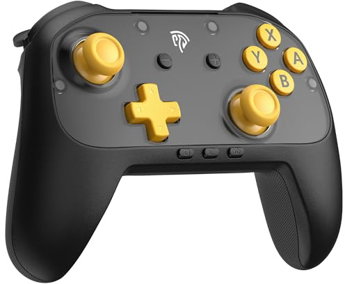 EasySMX S10C Switch 2 Controller mit Wake-up, In-Game Chat, 9-Axis Motion, Native Programmiert Funktion, Switch 2 Pro Controller mit 1000mAh Batterie & Magnetische Frontplatten-Schwarz