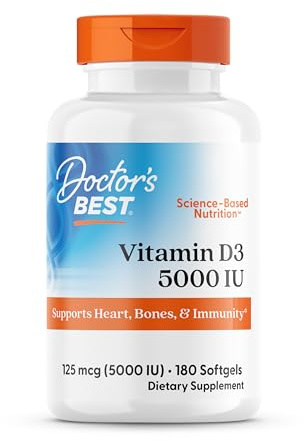 Vitamin D3, 5000 IU - 180 softgels