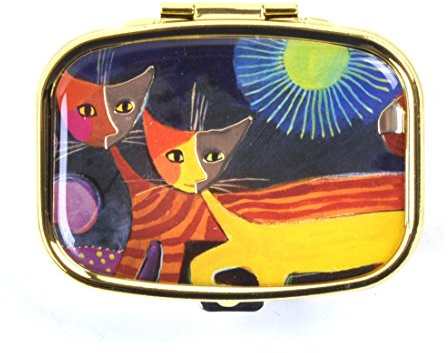 Fridolin 18276 Rosina Wachtmeister Tablettendose, Metall, Motiv „Wunderland“, 5,1 x 3,6 x 1,8 cm, Mehrfarbig