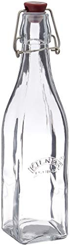 Kilner Square Clip Top Bottle, White, set of 1