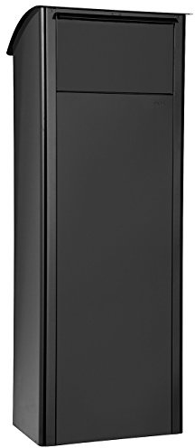 MEFA Paketpostkasten Beech (458) Tiefschwarz RAL 9005 Standbriefkasten Briefe+Pakete Entnahme hinten Sicherheitsschloß