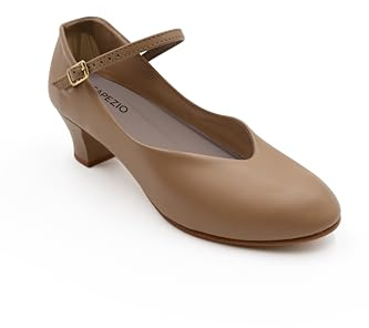 Capezio womens Jr. Footlight Character dance shoes, Caramel, 4.5 US