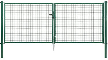Alberts 603007 Wellengitter-Doppeltor | verschiedene Breiten und Höhen | grün | Breite 300 cm | Höhe 125 cm