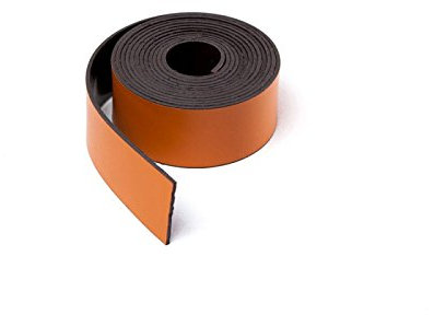 20 x Magnetband, Farbe Orange, Breite 15 mm, Magnetband zum Beschriften, Kennzeichnung