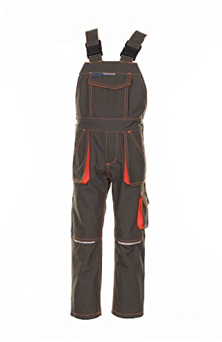 Planam 6122134 Junior Latzhose, Olive/Orange, Größe 134/140