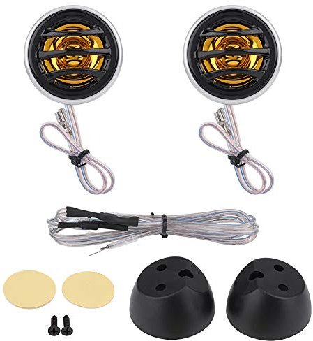KIMISS 2 Altavoces Tweeter de cúpula para Coche, 12V 150W, Sonido estéreo superpotente, Ideales para o de automóvil, Altavoz Mini con bocina