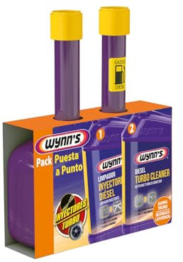 Wynn’s Pack Puesta a Punto Diésel – Limpieza Profunda de Inyectores y Turbo – Reduce Consumo y Mejora Rendimiento – Fácil Aplicación – Compatible con Motores Diésel con Turbocompresor – 2 x 325 ml