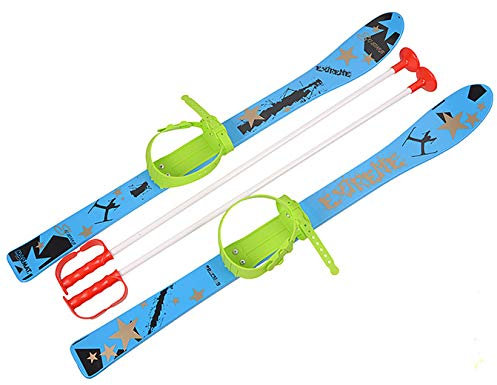 Sci per bambini con rilegatura con bastoncini, 5 colori 90 cm (blu)